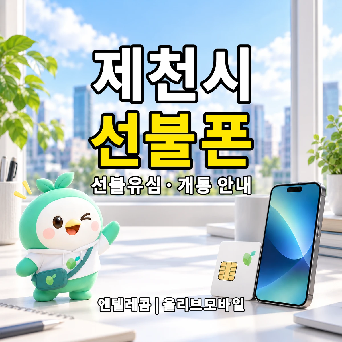 충청북도 제천시 선불폰·선불유심 개통 안내 이미지