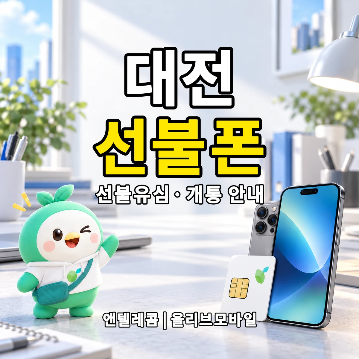 대전광역시 선불폰·선불유심 개통 안내 이미지