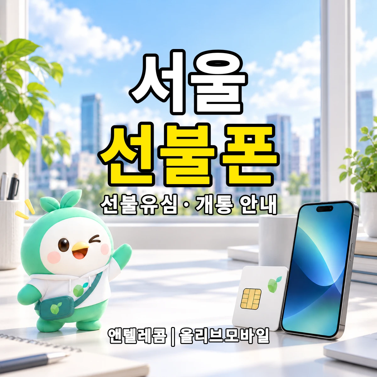 서울특별시 선불폰·선불유심 개통 안내 이미지
